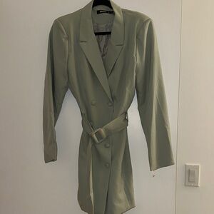 PrettyLittleThing Olive Green Blazer Dress